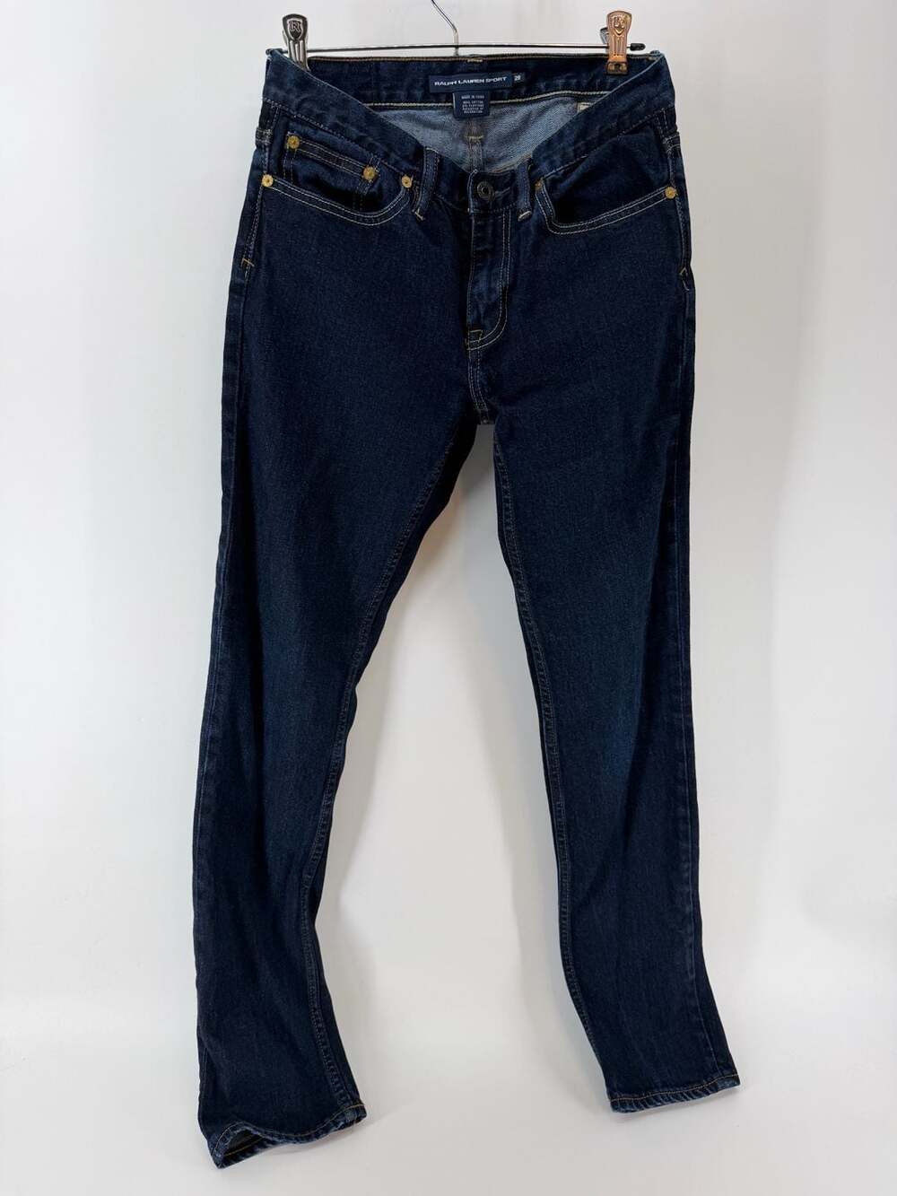 Ralph Lauren Sport Thompson 650 Jeans Size 28 Dark Wash Low Rise Crest Y2K